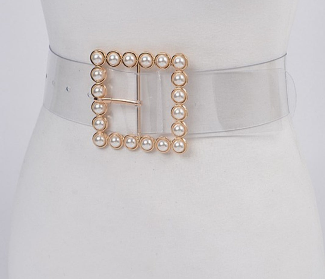 Transparent French Ladies Delicate Metal Buckle Plus-Size Cotton